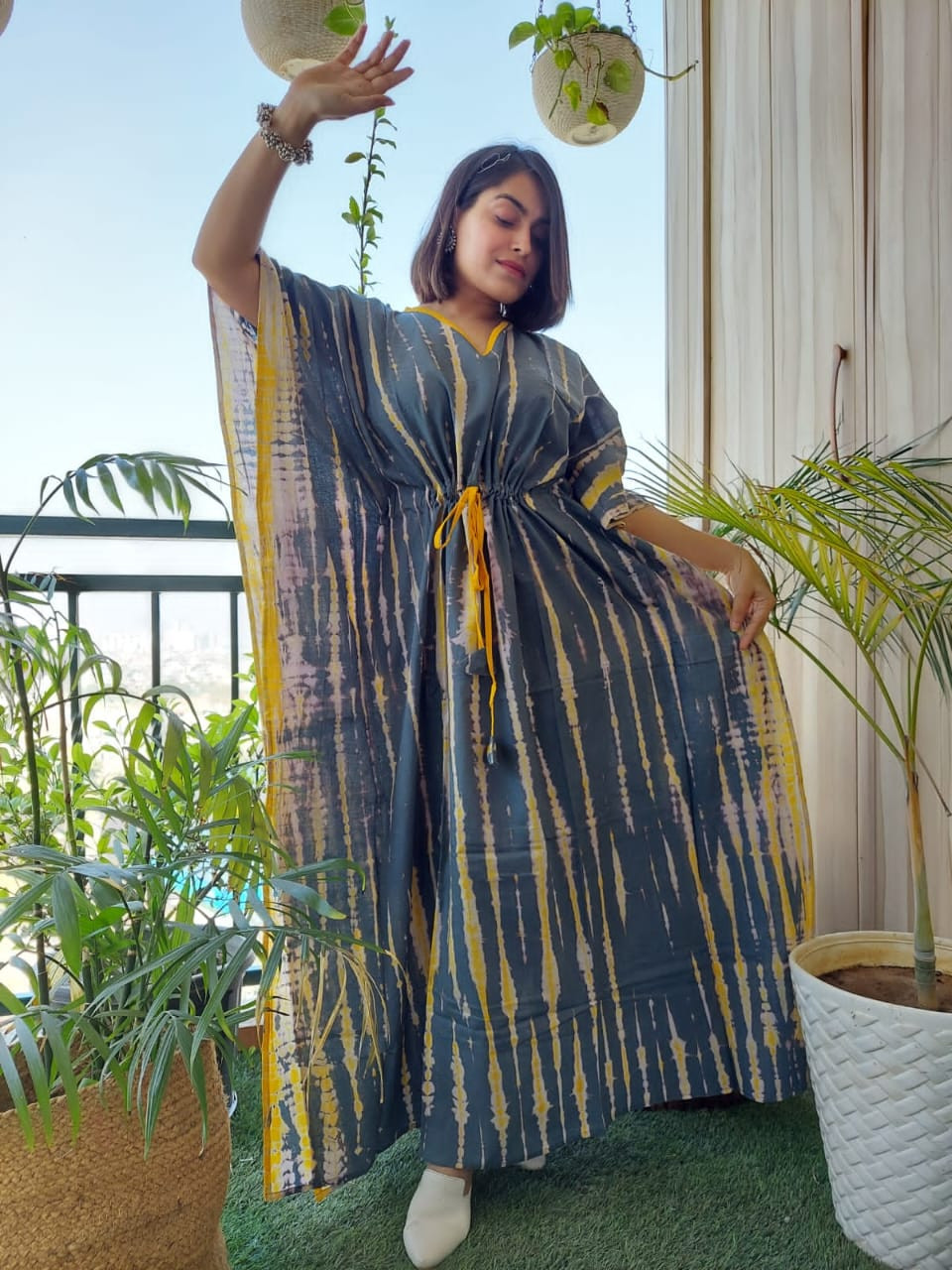 Shri Balaji Emporium 3968a Hand Block printed Kaftan