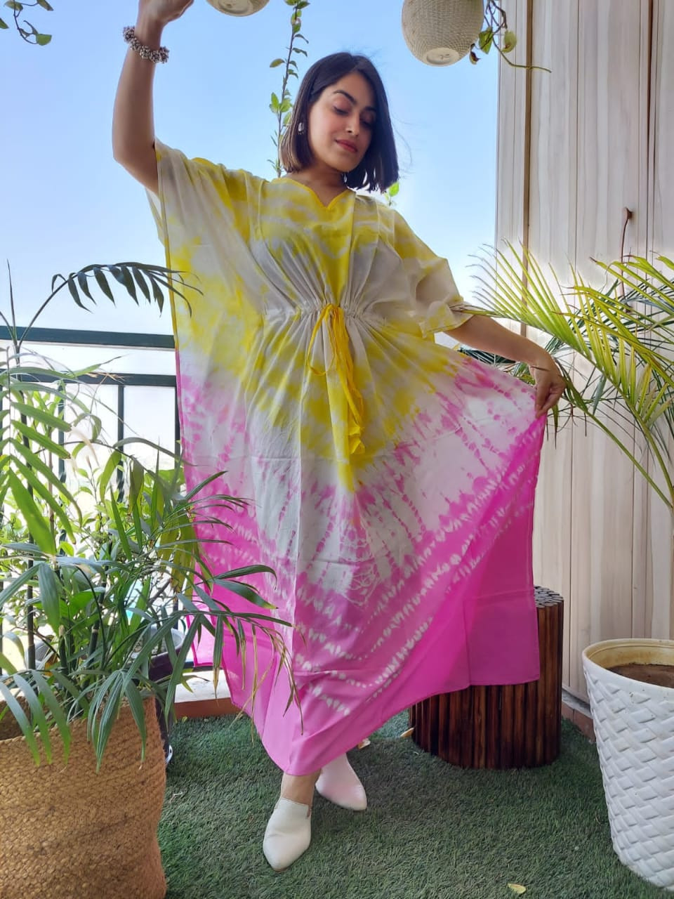 Beautiful Handblock Printed Kaftan